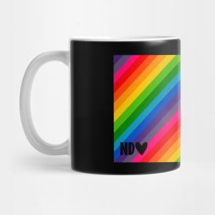 USA States: North Dakota (rainbow) Mug